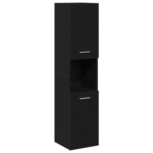 Møbelsett til bad Veggmontert 3 pcs Svart Eik 60 x 38.5 x 46 cm