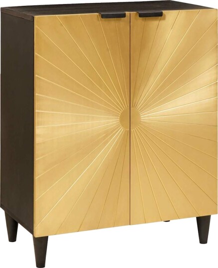 Serviesskap Svart og Gull 60 x 33 x 75 cm heltre mango