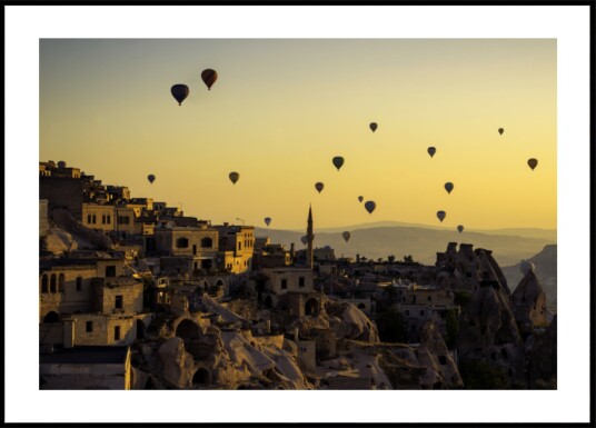 Hot Air Balloons Cappadocia Sunrise Plakat / 50x70 Hot Air Balloons Cappadocia Sunrise Plakat / 50x70