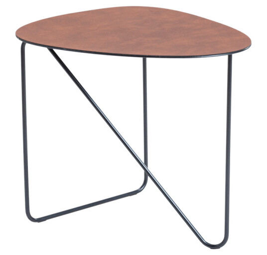Lind DNA Curve sofabord skinn cognac, bull, M