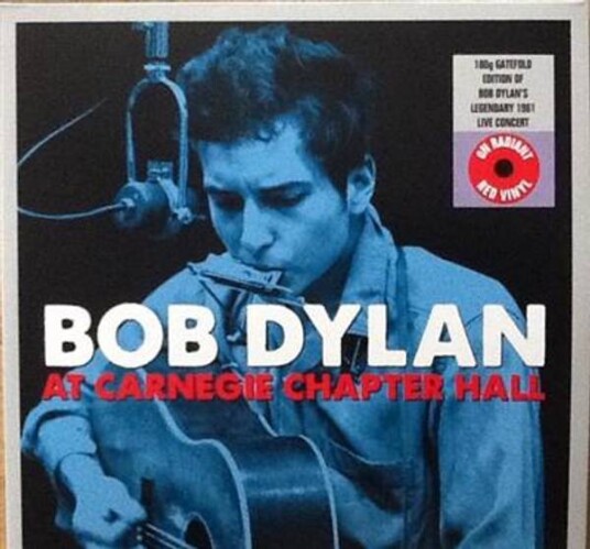 Bob Dylan At Carnegie Chapter Hall Vinyl 2lp 180gram Gatefold Red Vinyl