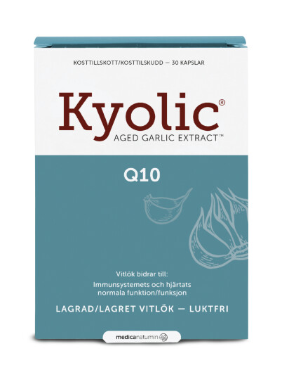 Kyolic Aged Garlic Extract+ Q10, kapsler, 30 stk. Kyolic Aged Garlic Extract+ Q10, kapsler, 30 stk.