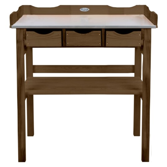 Esschert Design Plantebord med skuffer brun Esschert Design Plantebord med skuffer brun