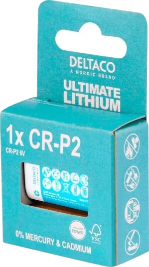 Deltaco Ultimate 6V CR-P2 Litiumbatteri, 1-pk Deltaco Ultimate 6V CR-P2 Litiumbatteri, 1-pk