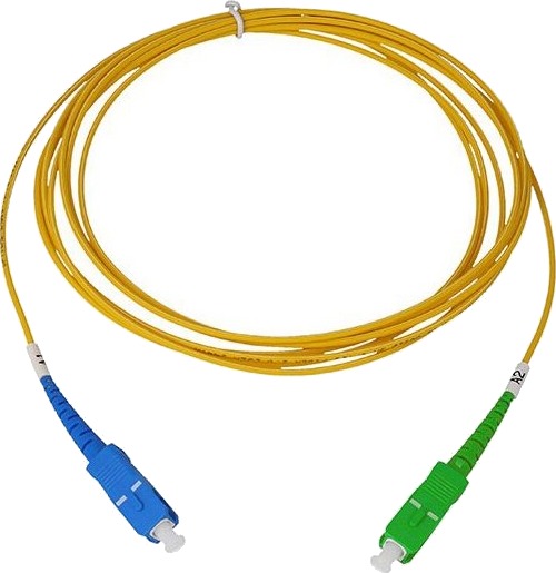 Blueoptics Simplex Lwl Patchkabel Sc-Upc/Sc-Apc, 15 Meter, Singlemode E9/125Μm, G.657.A1, Os2, Under 0,2 Db, Märkfiber, Lszh Gul, 2,0 Mm Rør, Keramisk Ferrule, Inkl. Måleprotokoll (Sfp2222bu15ms)