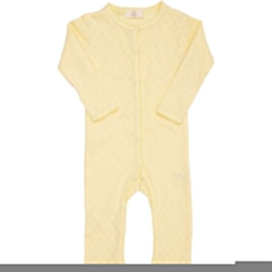 COPENHAGEN COLORS Pale Yellow Pointelle Heart Full Body 68