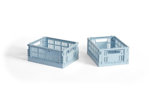 Hay Colour Crate Mini Oppbevaring 2 pk Soft Blue