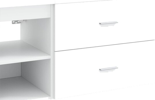  Baderomsinnredningssett 2 pcs Hvit Konstruert tre