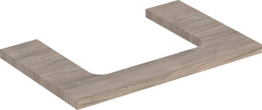 GEBERIT ONE benkeplate 750x470x30mm utskåret i midten hvit høykomprimert GEBERIT ONE benkeplate 750x470x30mm utskåret i midten hvit høykomprimert