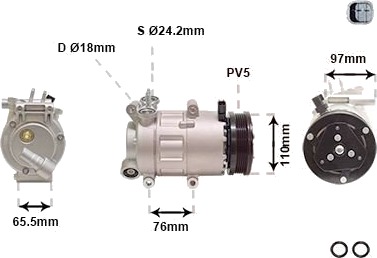 VAN WEZEL 1801K001 AC-kompressor