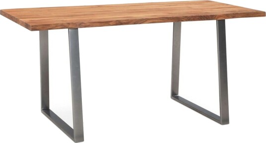 Spisebord Wohnling Heltre med trekanter rektangulær landlig stil Sølv, rett, 180x90 cm - Sølv, rett, 180x90 cm