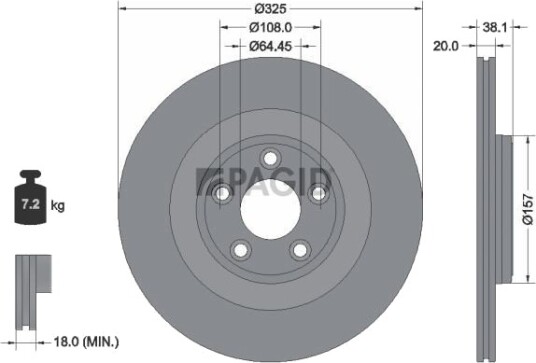PAGID 56199NHC Bremseskive