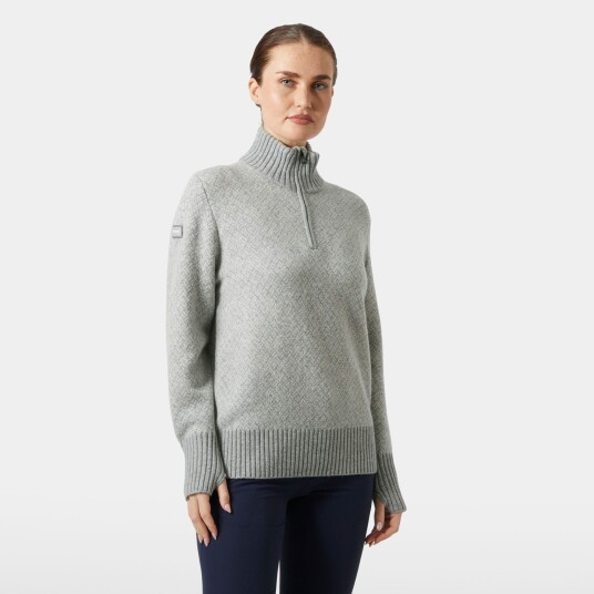 Helly Hansen Dame Arctic Ocean Islandsgenser I Lammeull Grå L
