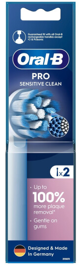 Tannbørste Braun Oral-B Eb60-2 Sensitive Clean Pro Tannbørstehoder 2 Stk.