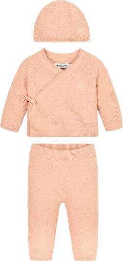 Calvin Klein Gaveeske Genser/Bukser/Lue Strikk Pink Sand Calvin Klein 2 år 92 Genser Rosa
