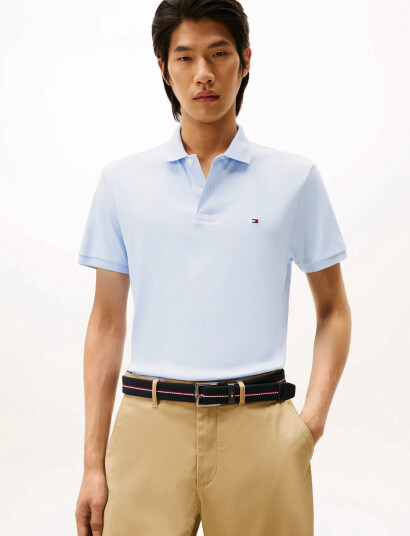 Tommy Hilfiger Liquid Cotton Reg Seasonal Polo   Blue   L