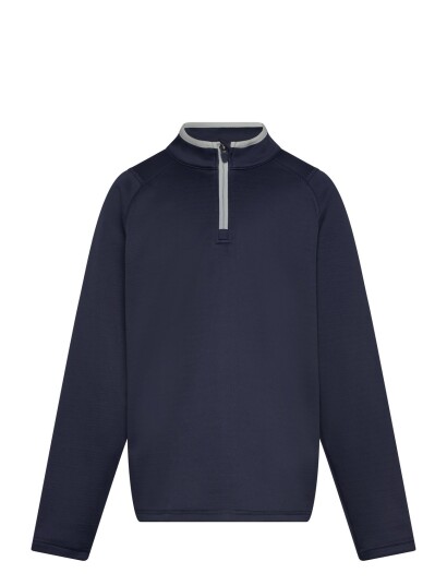 PUMA Golf Boys Waffle Fleece 1/4 Zip Navy 140 PUMA Golf Boys Waffle Fleece 1/4 Zip Navy 140