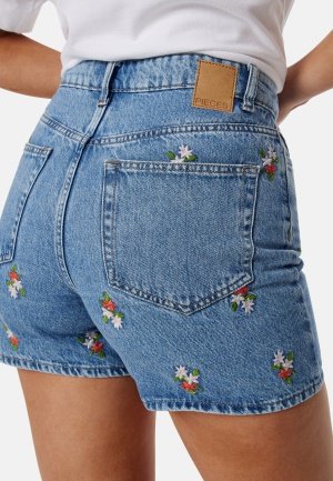 Pieces Pcsky HW Embroidery Shorts Light Blue Denim XL Pieces Pcsky HW Embroidery Shorts Light Blue Denim XL