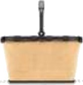 Reisenthel Carrybag Handlekurv Beige Sort Aluminium Polyester 22 L 480 Mm 280 Mm