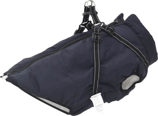 Vidaxl Hund Frakk Marineblå L48 Fleece Og Polyester
