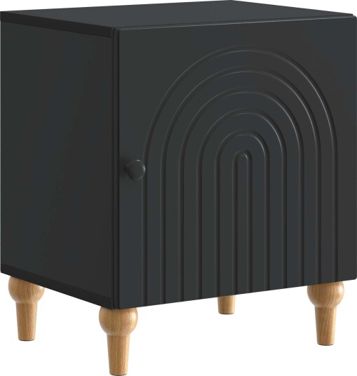  Nattbordskap Svart 43 x 34,5 x 50 cm Konstruert tre