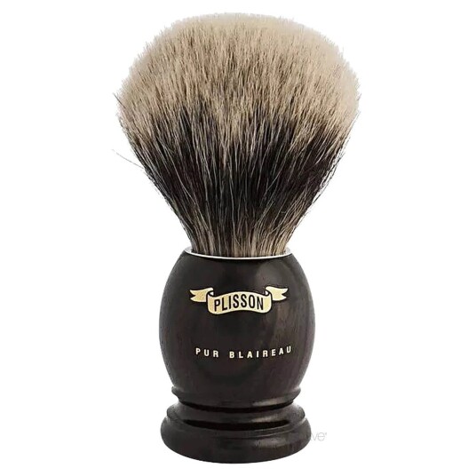 Plisson Shaving Brush, European White Badger & EbonySize 12 Plisson Shaving Brush, European White Badger & EbonySize 12