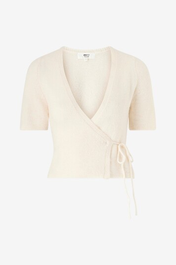 Gina Tricot Topp Knitted Wrap Natur