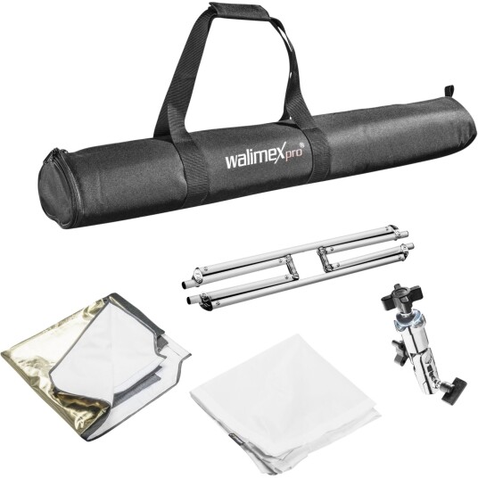 Walimex Pro 5 i 1 Sammenleggbar Reflektor Med Stativ 110 cm