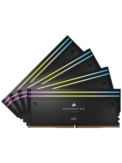 Corsair Dominator Titanium DDR5-6000 - 64GB - CL36 - Quad Channel (4 stk) - Intel XMP - Svart med RGB