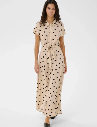 Soaked Slarjana Maxi Dress Ss Cream XS