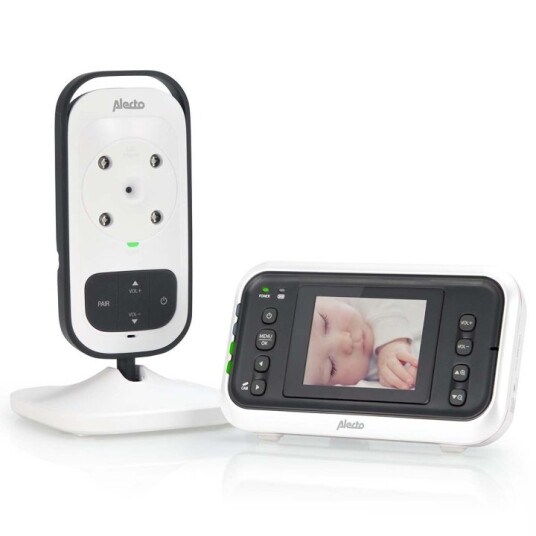 Alecto DVM-75 video babymonitor med 2,4" fargeskjerm hvit/antrasitt Alecto DVM-75 video babymonitor med 2,4" fargeskjerm hvit/antrasitt