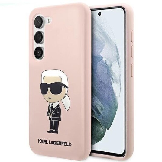 Karl Lagerfeld Mobildeksel S23+ S916 Hardcase Rosa Silikon Ikonik
