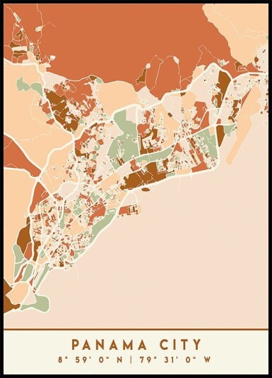 Black Maps Earth Tones 63 Poster Plakat / 40x50cm
