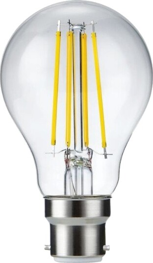 Spl B22d 8W dimbar LED pære A60 filament klart glass 2700K Dimbar : Dimbar Kulør : Varm