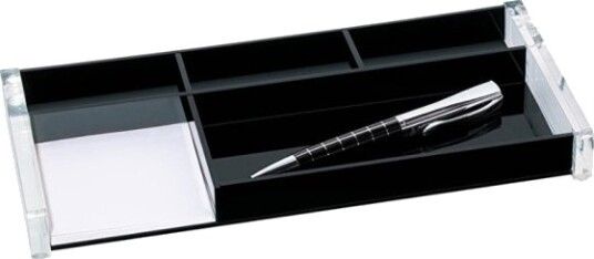 Wedo Penneholder "Acrylic Exclusive" 5 Rom Krystallklar/Svart Laget Av Akryl I Gaveeske 5 Rom: 1 Stor 60 1601