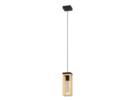 Eglo Nafferton Pendellampe E27 Svart/Tre Fsc