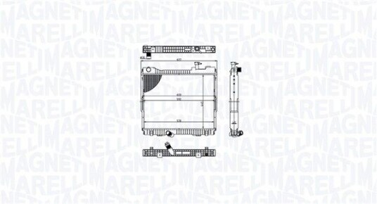 Radiator MAGNETI MARELLI 350213213500 Radiator MAGNETI MARELLI 350213213500
