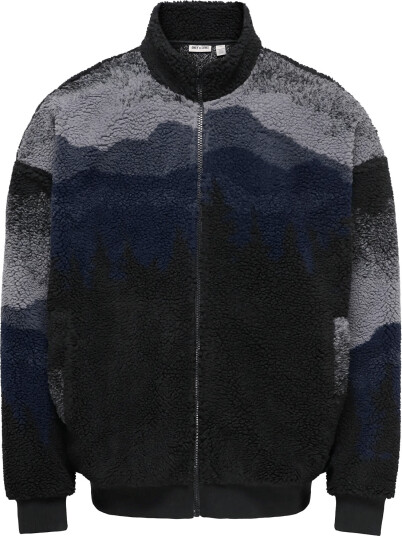 ONLY & SONS Onsadam Life Ovz Sherpa Bomber Sweat Navy XS