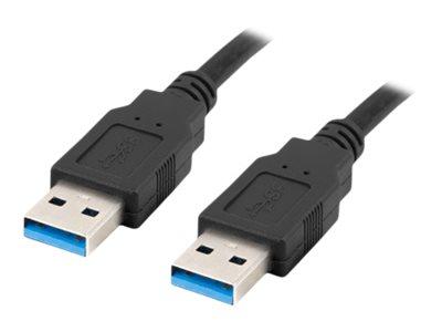 Lanberg USB 3.0 A-hann til A-hann Kabel 1,8 m Svart Lanberg USB 3.0 A-hann til A-hann Kabel 1,8 m Svart