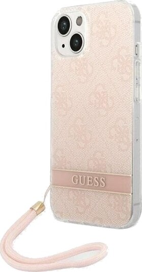 Guess Mobildeksel iPhone 14 Plus 6,7" Hardt Etui Rosa med Utskriftsstropp