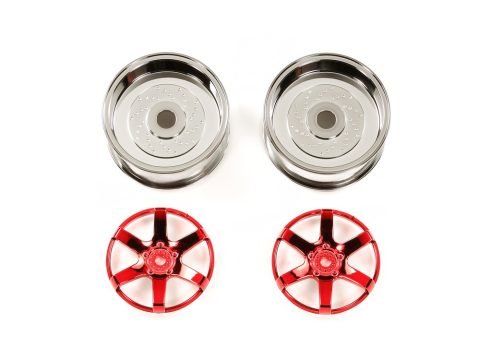 Tamiya 54552 2PC 6SPK RED WHL 26MM OFF+4