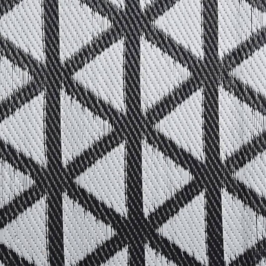 vidaXL Uteteppe svart 80x250 cm PP