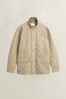 Quilted Windcheater jakke mellomlang OAT BEIGE L Quilted Windcheater jakke mellomlang OAT BEIGE L
