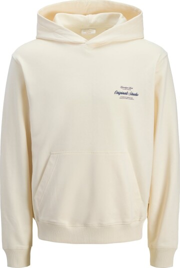 Jack & Jones Jornorrebro Typo Back Sweat Hood Sn Jnr Cream 140