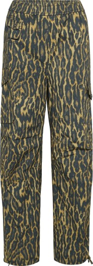 Ganni Printed Stretch Cotton Cargo Pants Multi/patterned 40
