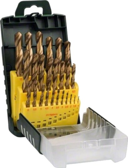 Bosch HSS-TiN Metallborsett 25 Deler for Elektroverktøy Bosch HSS-TiN Metallborsett 25 Deler for Elektroverktøy