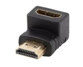 Lanberg - HDMI-adapter - HDMI hann til HDMI hunn nedvinklet - svart - 4K(3840 x 2160) støtte