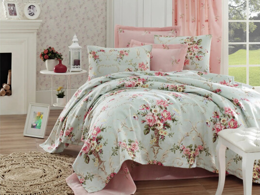 EnLora Home Sengeteppe 200x235 cm Mint