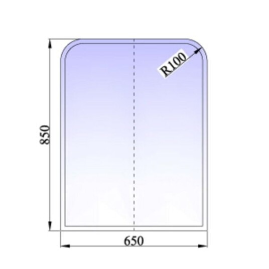 Tolmer Gulvplate 650x850x6mm Klart Glass Med Fasett Tolmer Gulvplate 650x850x6mm Klart Glass Med Fasett