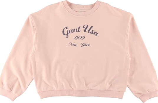 GANT Collegegenser Oversized Logo Krystall Rosa GANT 16 år 176 Collegegenser